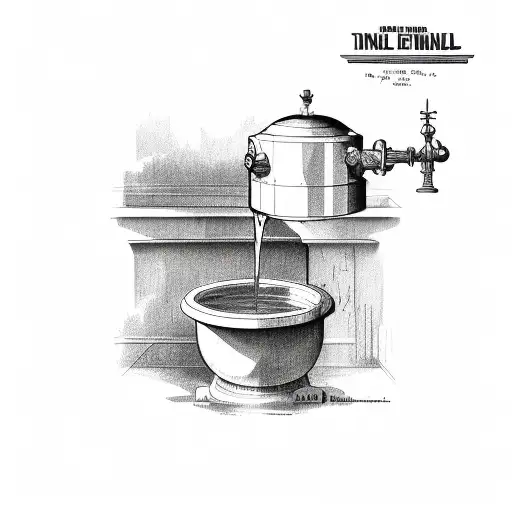 1950s school drinking fountain  tattoo design idea