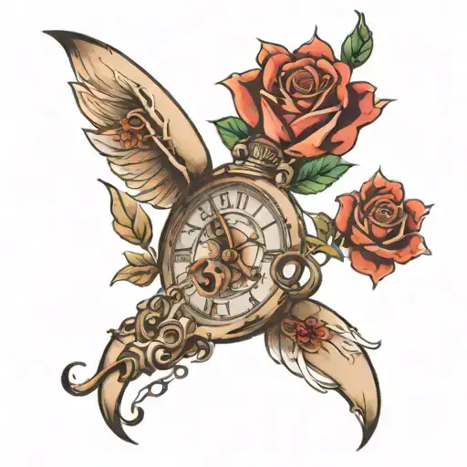 living on borrowed time  tattoo design idea