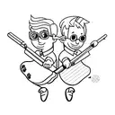 two sons tattoo design idea