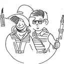 two sons tattoo design idea