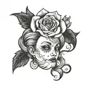 mom solid black no shading  tattoo design idea