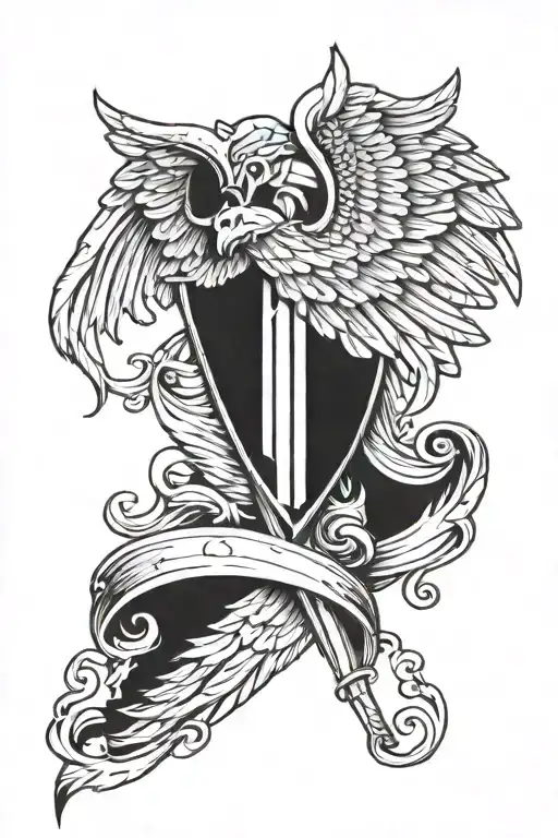 raiders angel wings tattoo design idea