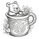 gradient low key "hunny" pot from Winnie the pooh tattoo design idea