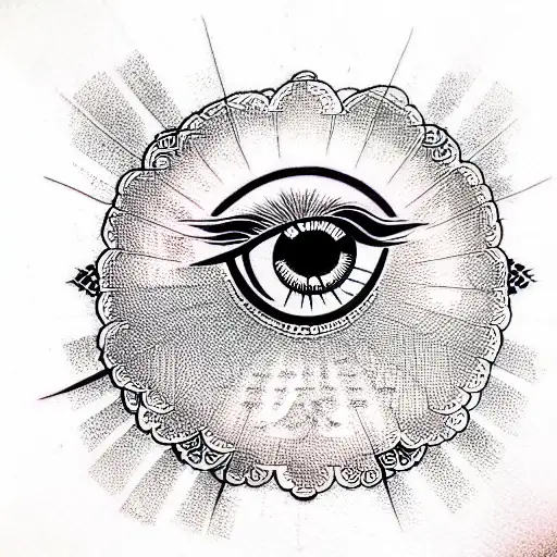 Evil Eye tattoo design idea