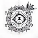 Evil Eye tattoo design idea