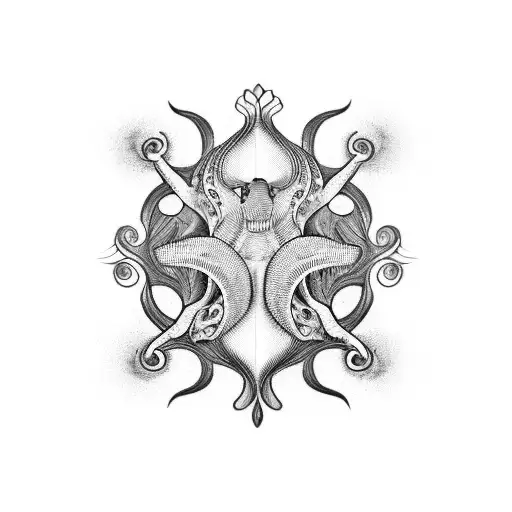 cuttlefish and math tattoo design idea