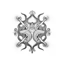 cuttlefish and math tattoo design idea