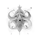 cuttlefish and math tattoo design idea