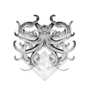 cuttlefish and math tattoo design idea