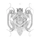 cuttlefish and math tattoo design idea