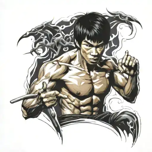 bruce lee tattoo design idea