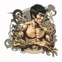 bruce lee tattoo design idea