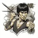 bruce lee tattoo design idea
