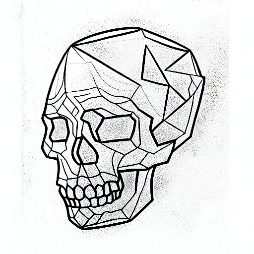 crystal skull tattoo design idea