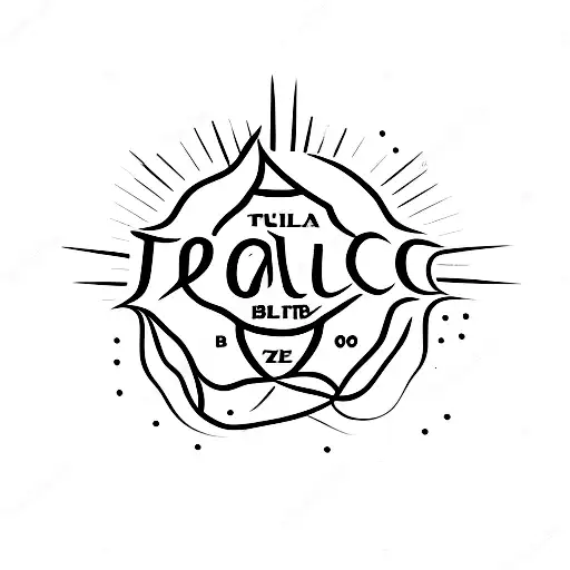 minimalist palm tree with a text Brasil 2023 tattoo design idea