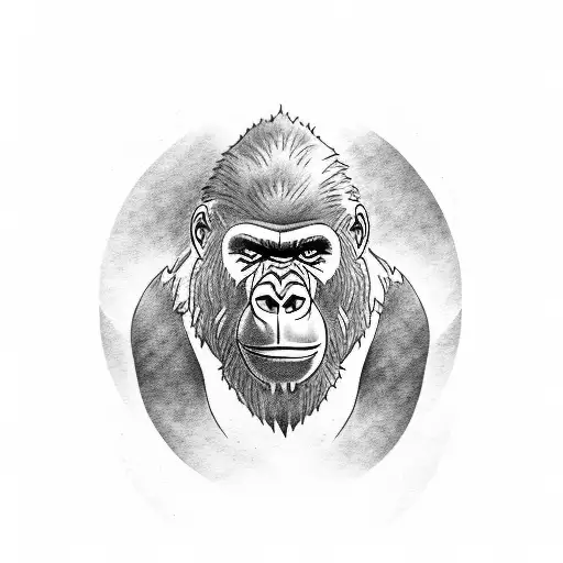 Animal Gorilla Black Silhouettes Vector Graphic by adopik · Creative Fabrica