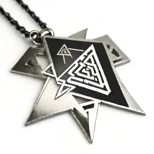 valknut pendant 3 triangles tattoo design idea