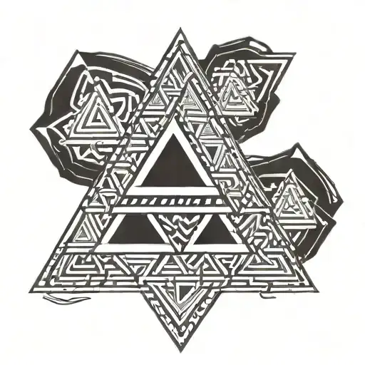 valknut 3 triangles pendant tattoo design idea