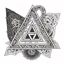 valknut pendant 3 triangles tattoo design idea