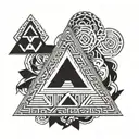 valknut pendant 3 triangles tattoo design idea