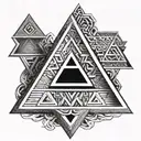 valknut pendant 3 triangles tattoo design idea