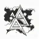 valknut pendant 3 triangles tattoo design idea