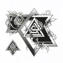 valknut pendant 3 triangles tattoo design idea