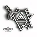 valknut pendant 3 triangles tattoo design idea