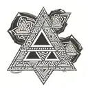 valknut 3 triangles pendant tattoo design idea