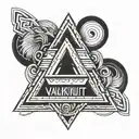 valknut 3 triangles pendant tattoo design idea