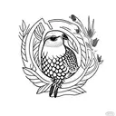 bobwhite quail tattoo design idea