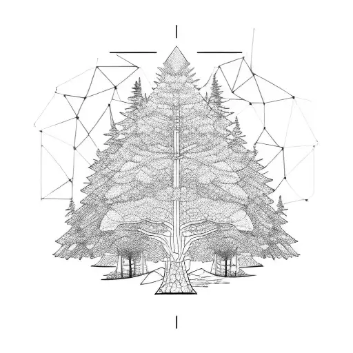 montagne arbre de vie  courage  tattoo design idea