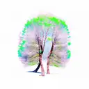 montagne arbre de vie  courage  tattoo design idea