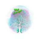 montagne arbre de vie  courage  tattoo design idea