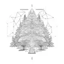 montagne arbre de vie  courage  tattoo design idea