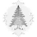 montagne arbre de vie  courage  tattoo design idea