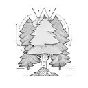 montagne arbre de vie  courage  tattoo design idea