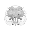 montagne arbre de vie  courage  tattoo design idea