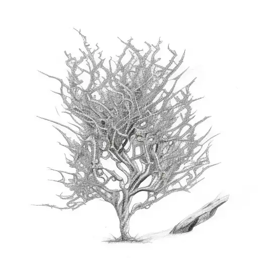 Celtic red Rowan tree Texas September creepy drawing tattoo design idea