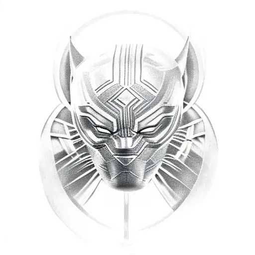 three eyed black panther tattoo design idea