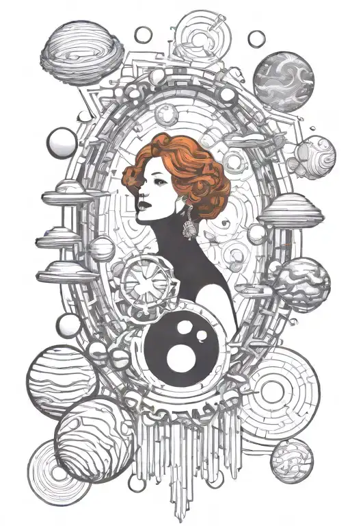 Oyster Jazz Space Klimt Redhead Planets Engineering Formulas allegory of a sculpture  tattoo design idea