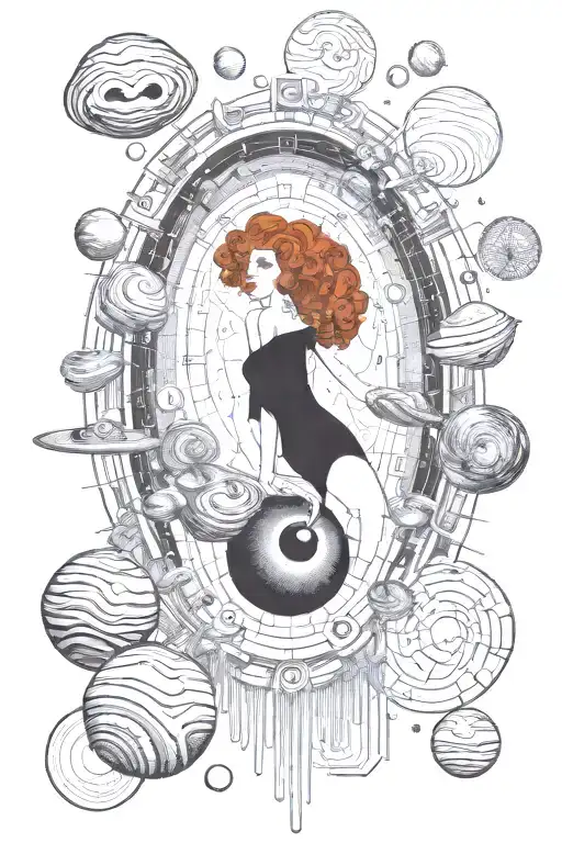 Oyster Jazz Space Klimt Redhead Planets Engineering Formulas allegory of a sculpture  tattoo design idea