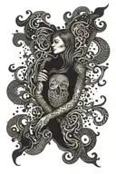 depression loneliness hatred  tattoo design idea