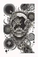 depression loneliness hatred  tattoo design idea