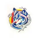 Wolf tattoo design idea