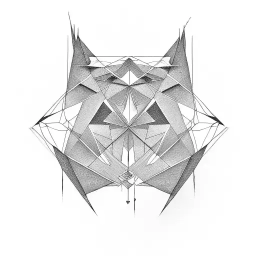Abstract design featuring overlapping triangles tattoo design idea