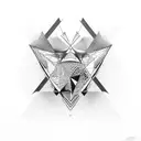 Abstract design featuring overlapping triangles tattoo design idea