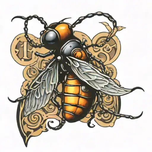 Cool firefly with the number 13 on it  tattoo design idea