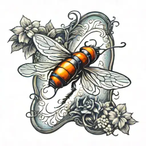 Firefly with the number 13 on it  tattoo design idea