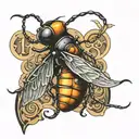 Cool firefly with the number 13 on it  tattoo design idea